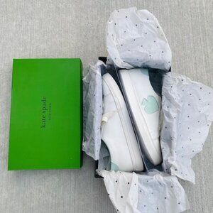 Kate Spade white and teal sneaker